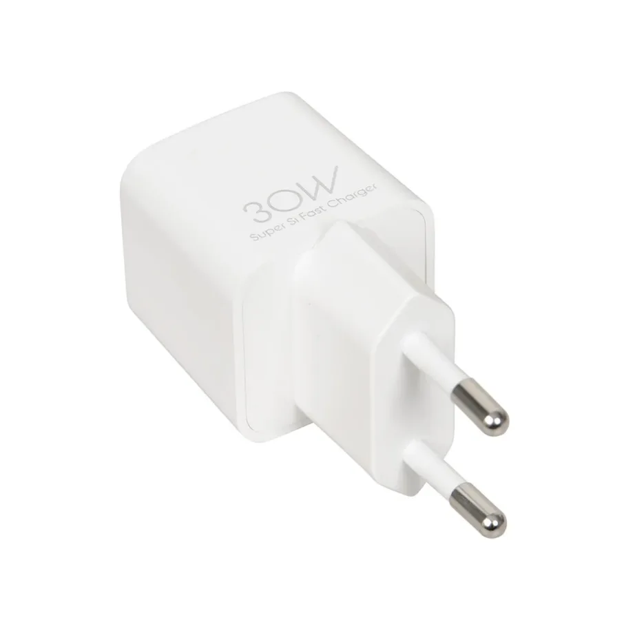 iBOX ILUC38W C-38 30W valge USB-C seinalaadija PD 3.0 ja QC 3.0 kiirlaadimisega, universaalne – 5