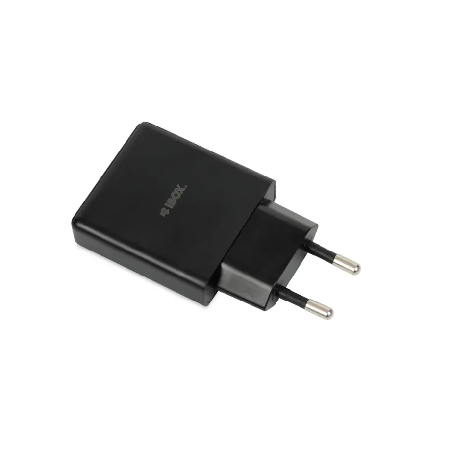 iBOX ILUC43B C-43 Slim 30W GaN USB-C/USB-A must seinalaadija, kiirlaadimise ja universaalse ühilduvusega – 3