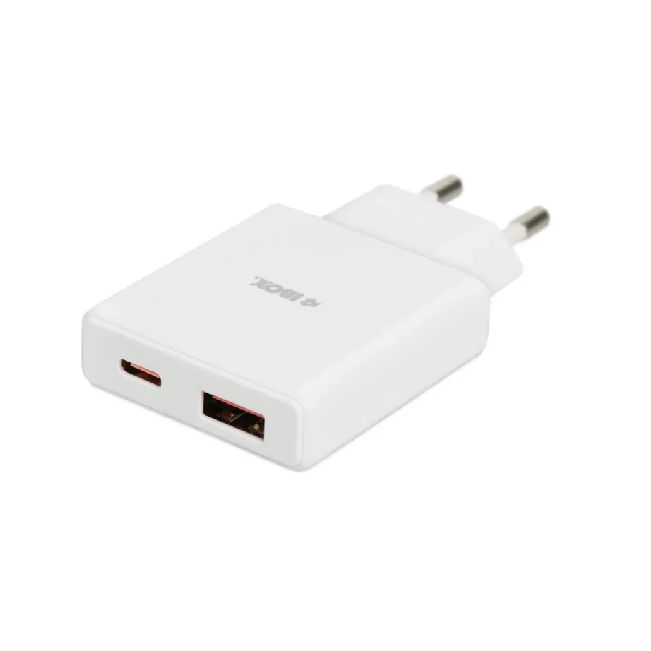 iBOX ILUC43W universaalne 30W valge USB-laadija, 2 porti, siseruumides kasutamiseks