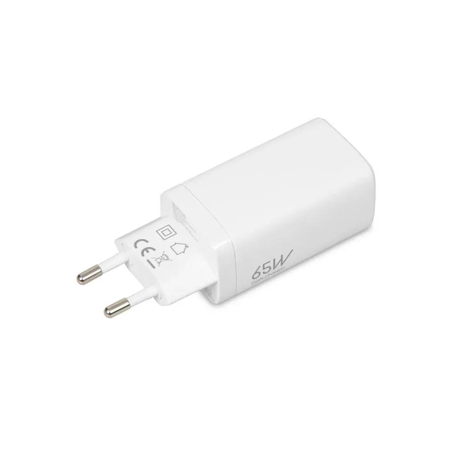 iBOX ILUC65W C-65 White 65W GaN valge universaalne USB-C/USB-A 3-pordiga laadija, 1,5 m USB-C kaabel – 6