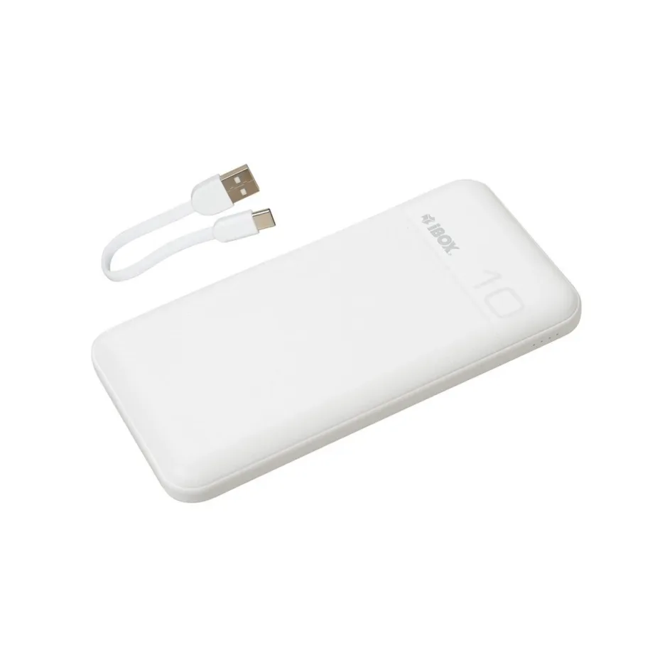 iBOX IPB10 10000 mAh valge Li-Ion kiirlaadimisega akupank USB-C ja USB-A, 20W, 144x74x15 mm – 15