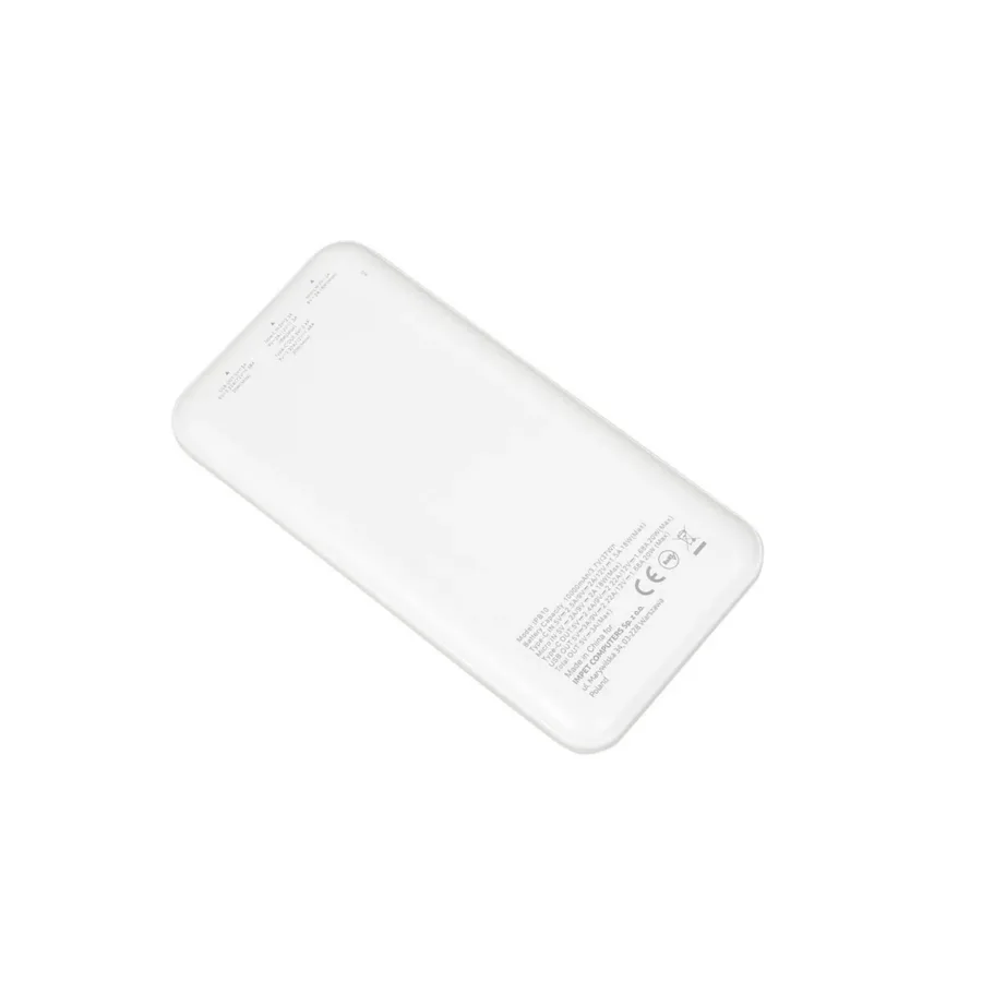 iBOX IPB10 10000 mAh valge Li-Ion kiirlaadimisega akupank USB-C ja USB-A, 20W, 144x74x15 mm – 9
