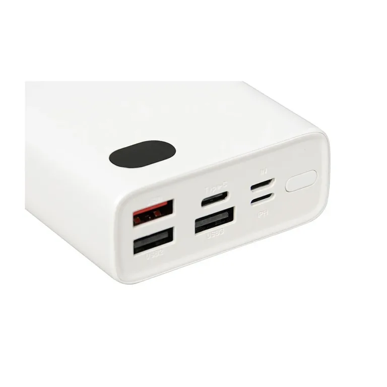 iBOX IPB20 20000 mAh valge kaasaskantav akupank USB-C/USB-A/Micro-USB/Lightning pesadega nutiseadmete laadimiseks