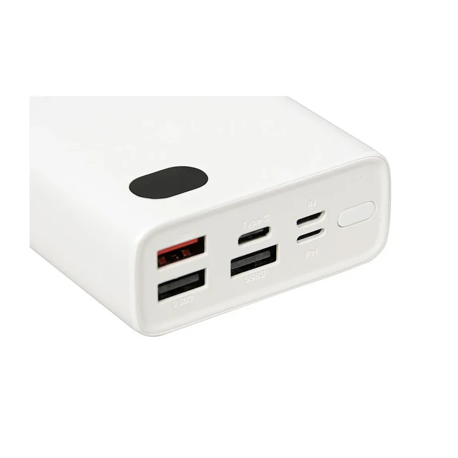 iBOX IPB20 20000 mAh valge kaasaskantav akupank USB-C/USB-A/Micro-USB/Lightning pesadega nutiseadmete laadimiseks – 6