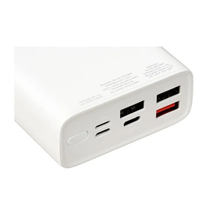 iBOX IPB20 20000 mAh valge kaasaskantav akupank USB-C/USB-A/Micro-USB/Lightning pesadega nutiseadmete laadimiseks
