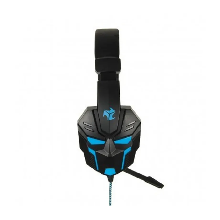 iBox SHPIX8MV X8 2,2 m juhtmega binauraalne mänguripeakomplekt mikrofoniga, must/sinine, sinise LED-taustvalgustusega – 5