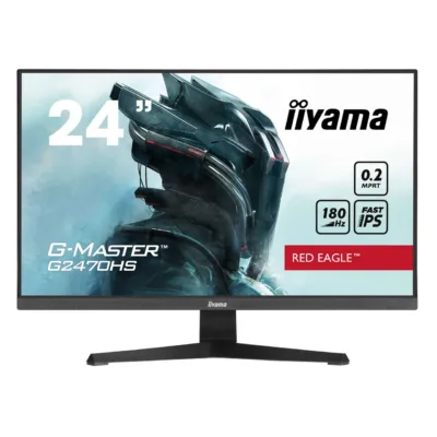 iiyama G-MASTER G2470HS-B1 23,8" 180Hz Full HD Fast IPS LCD mängurimonitor, must, sisseehitatud kõlarid