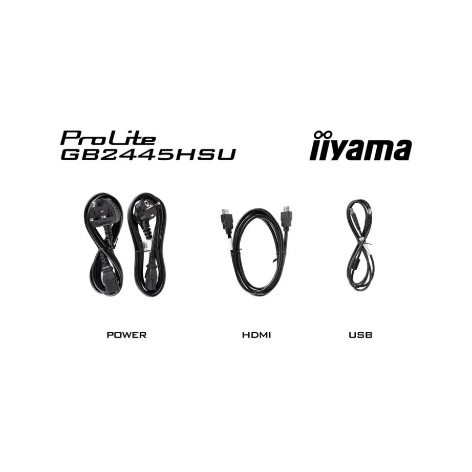 iiyama G-MASTER GB2445HSU-B2 23,8″ IPS 100 Hz Full HD mängumonitor, 1 ms, 300 cd/m², must, reguleeritav jalg, kõlarid – 10