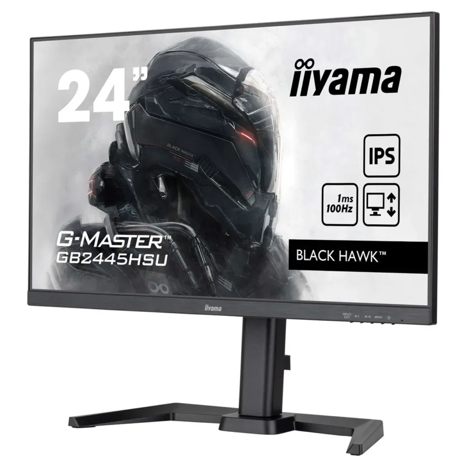 iiyama G-MASTER GB2445HSU-B2 23,8″ IPS 100 Hz Full HD mängumonitor, 1 ms, 300 cd/m², must, reguleeritav jalg, kõlarid – 5