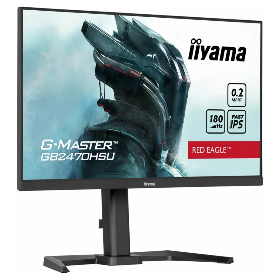 iiyama G-MASTER GB2470HSU-B6 23.8″ 180Hz IPS Full HD must LCD-gamingmonitor, kõrguse reguleerimine, kõlarid, HDMI/DisplayPort/USB – 9