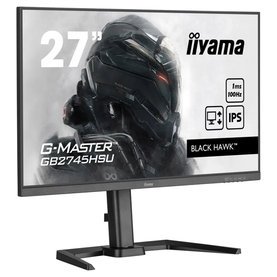 iiyama G-MASTER GB2745HSU-B2 27″ Full HD IPS 100Hz matt must mängurimonitor, 1 ms, kõrguse reguleerimine, sisseehitatud kõlarid – 8