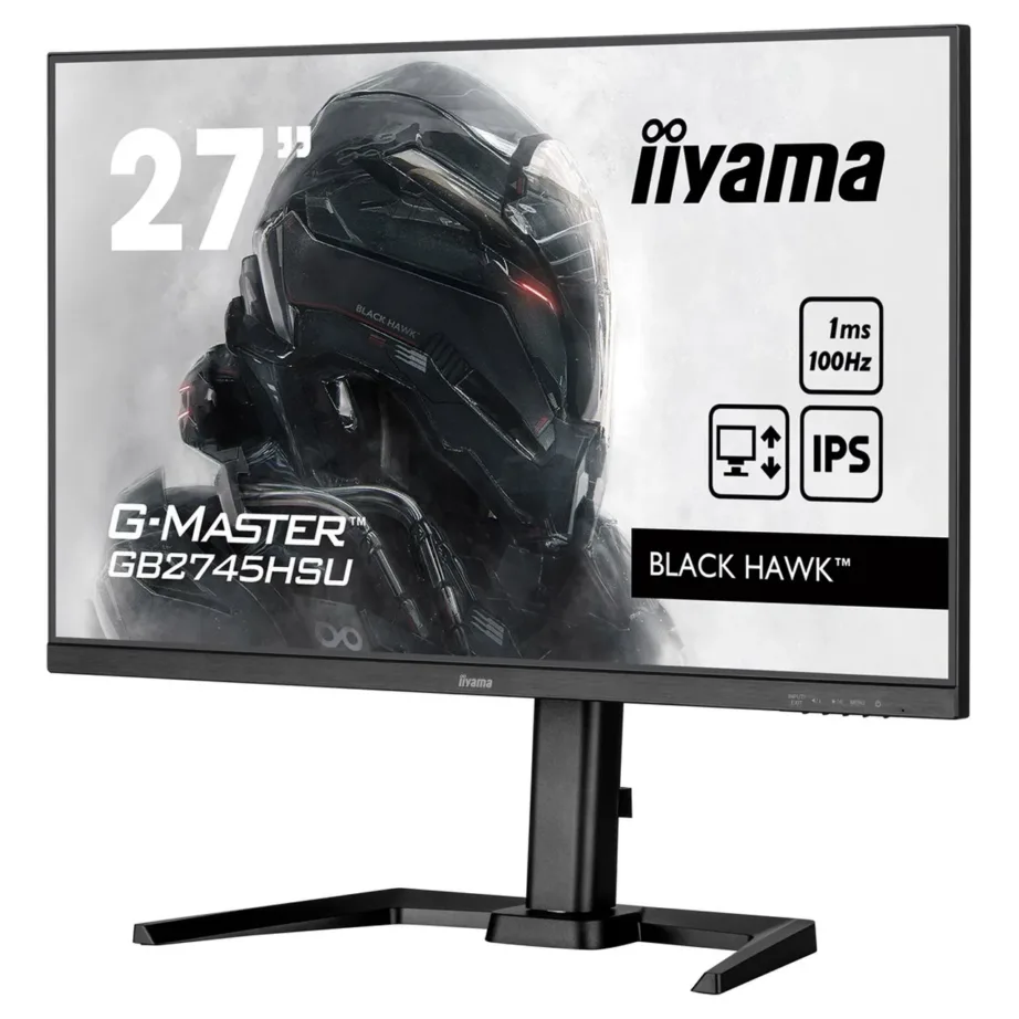 iiyama G-MASTER GB2745HSU-B2 27″ Full HD IPS 100Hz matt must mängurimonitor, 1 ms, kõrguse reguleerimine, sisseehitatud kõlarid – 10