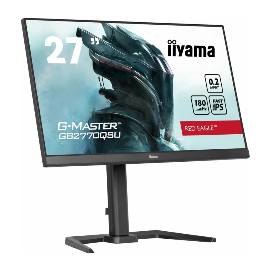 iiyama G-MASTER GB2770QSU-B6 27″ 180 Hz IPS 2K Ultra HD mängurimonitor, 2560×1440, must, ergonoomiline, kõlaritega – 4