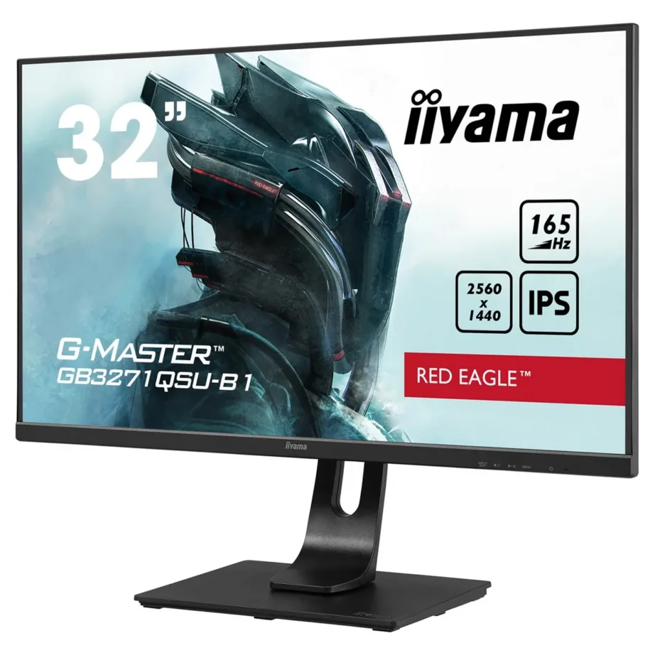 iiyama G-MASTER GB3271QSU-B1 31,5″ 165Hz WQHD IPS matt mängurimonitor FreeSync Premium, 1 ms, kõrguse- ja kallutusreguleerimine, sisseehitatud kõlarid, must – 12