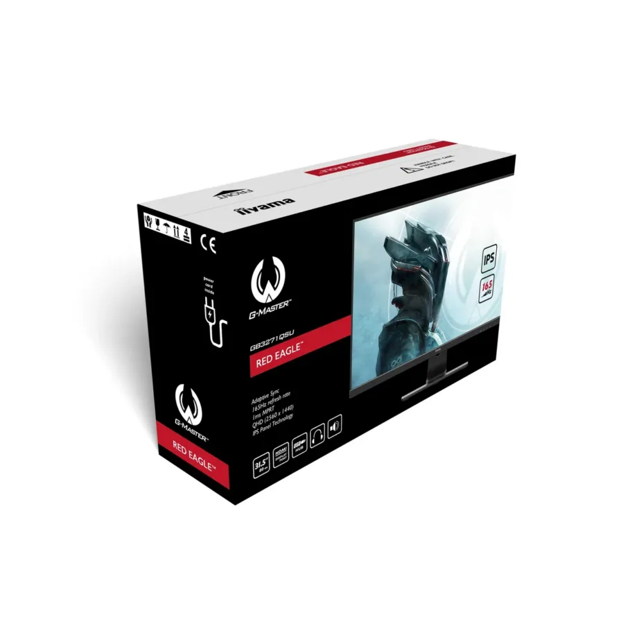 iiyama G-MASTER GB3271QSU-B1 31,5″ 165Hz WQHD IPS matt mängurimonitor FreeSync Premium, 1 ms, kõrguse- ja kallutusreguleerimine, sisseehitatud kõlarid, must – 3