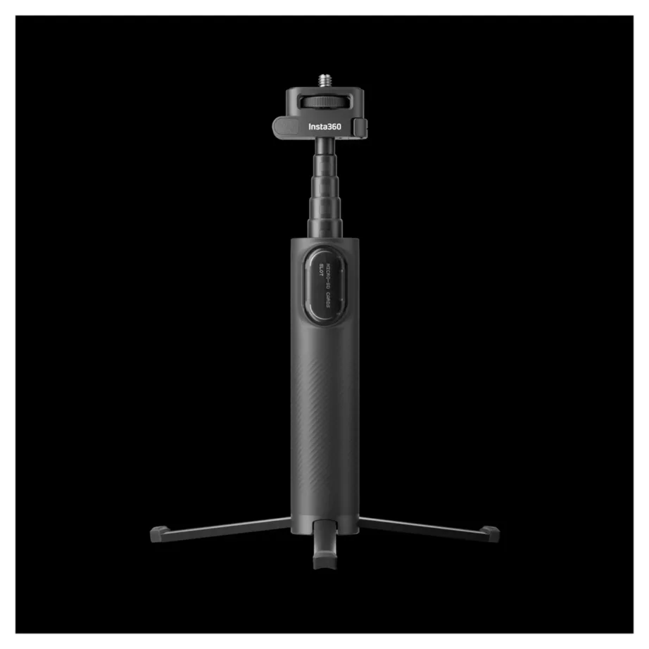 Insta360 CINSEAVE 16,6–58,5 cm must kokkupandav 2-in-1 selfiepulk ja statiiv (1/4” kinnitus), sobib X5, X4, X3 – 3