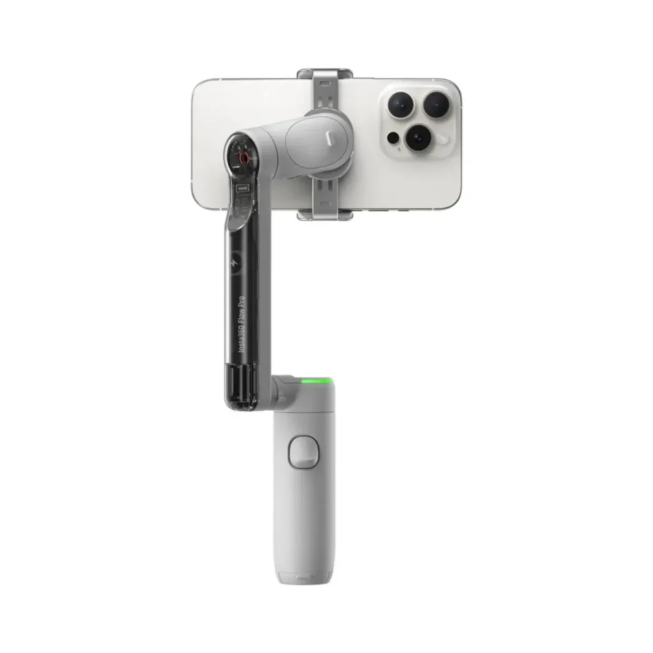 Insta360 Flow Pro CINSABQB_Flow203 hall kokkupandav nutitelefoni stabilisaator, 3-teljeline mootoriga, 0,3 kg kandevõime, 21,5 cm maksimaalne kõrgus – 3