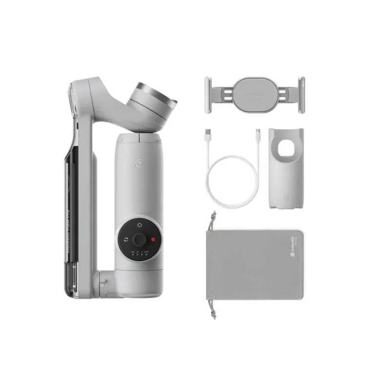 Insta360 Flow Pro CINSABQB_Flow203 hall kokkupandav nutitelefoni stabilisaator, 3-teljeline mootoriga, 0,3 kg kandevõime, 21,5 cm maksimaalne kõrgus