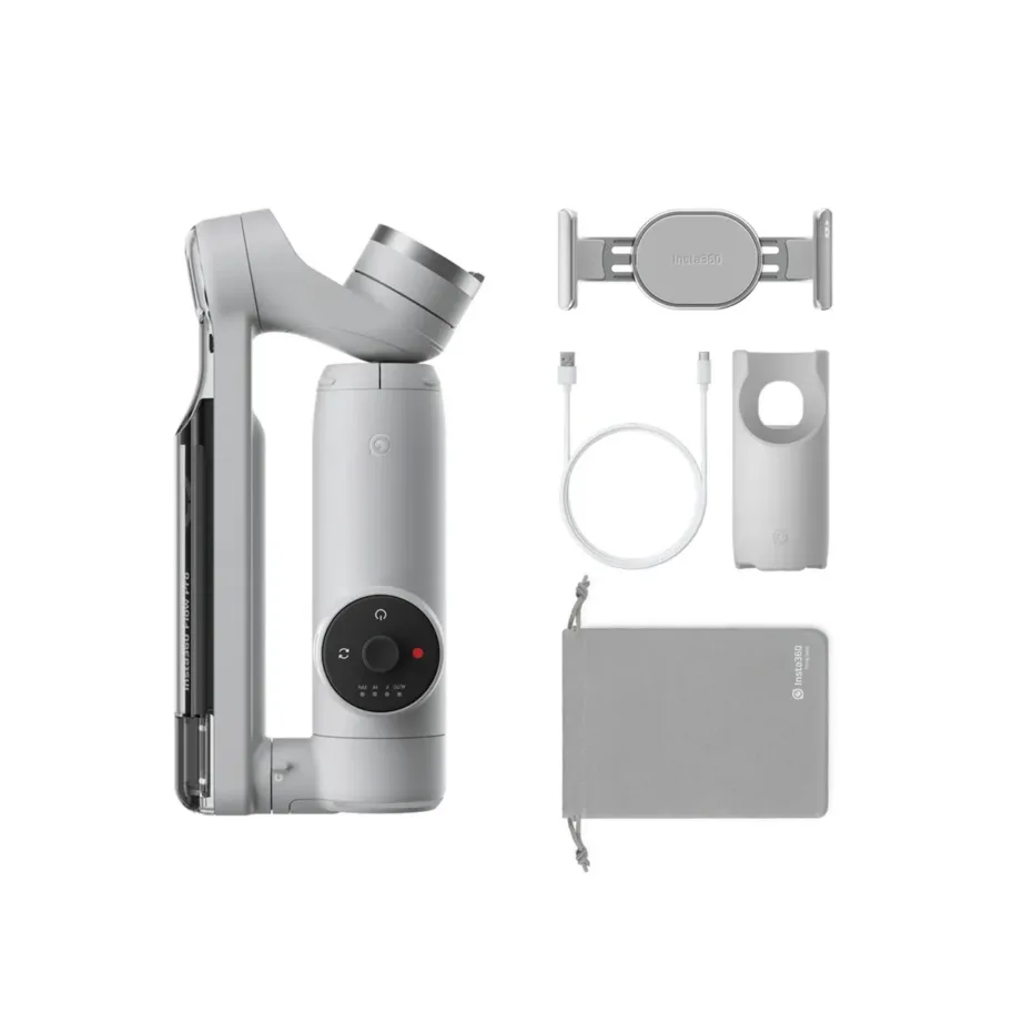 Insta360 Flow Pro CINSABQB_Flow203 hall kokkupandav nutitelefoni stabilisaator, 3-teljeline mootoriga, 0,3 kg kandevõime, 21,5 cm maksimaalne kõrgus – 7