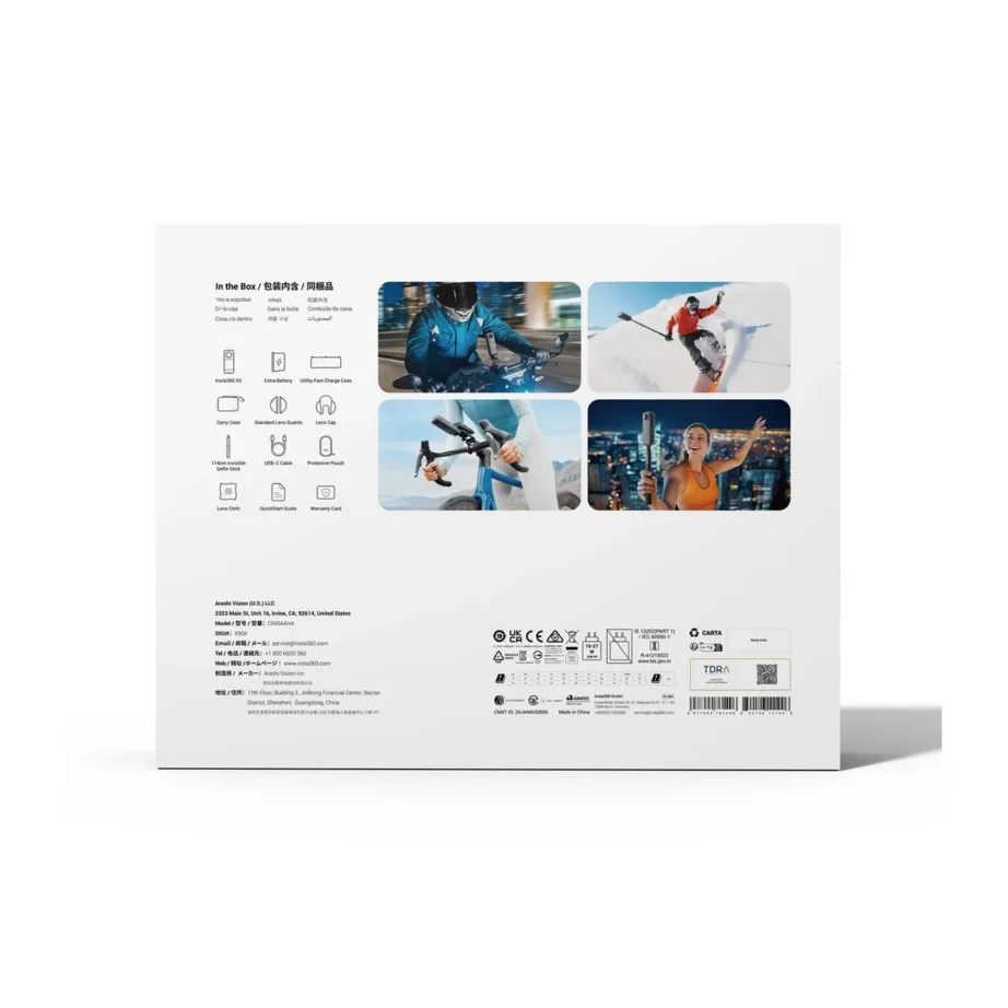 Insta360 X5 Bundle 8K Ultra HD 72 MP veekindel 360° tegevuskaamera Wi-Fi/Bluetooth, 2400 mAh aku, CINSAAHA(X504) – 6