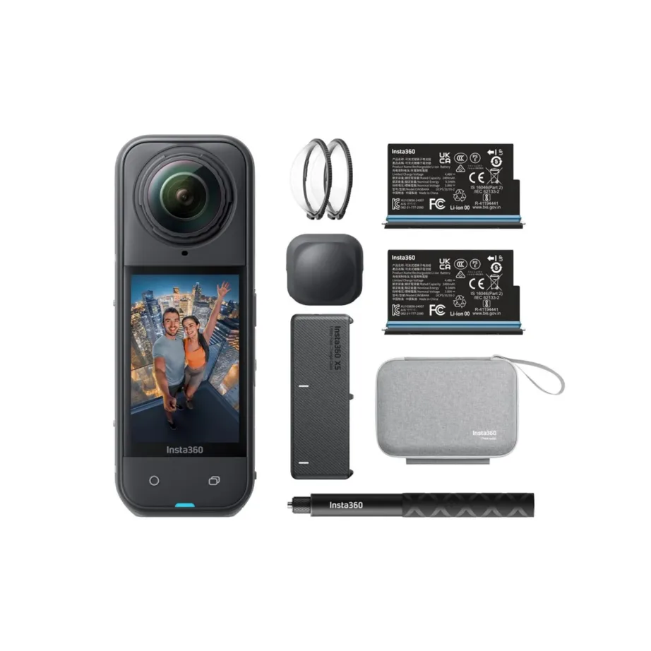 Insta360 X5 Bundle 8K Ultra HD 72 MP veekindel 360° tegevuskaamera Wi-Fi/Bluetooth, 2400 mAh aku, CINSAAHA(X504) – 8