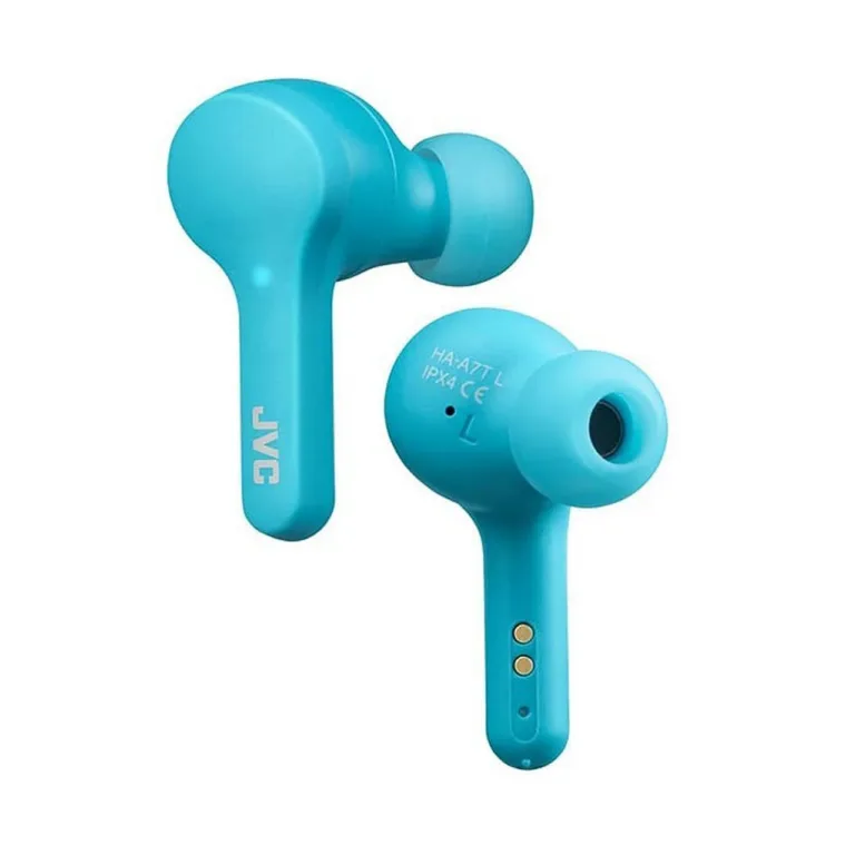 JVC HA-A7TANU sinised in-ear Bluetooth 5.0 IPX4 veekindlad juhtmevabad kõrvaklapid laadimiskarbiga, 6+14 tundi aku, mikrofon, Android/iOS
