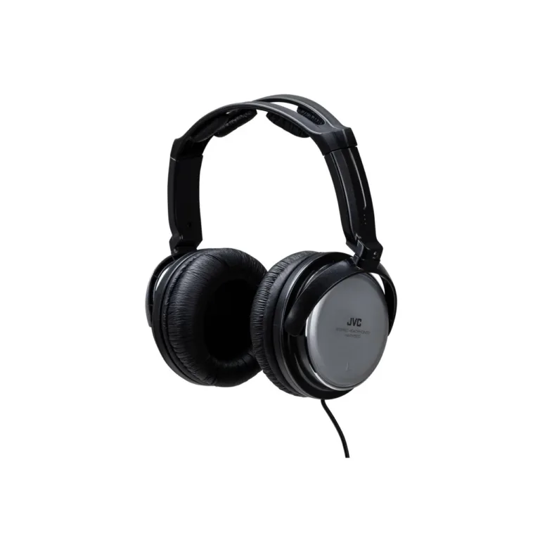 JVC HA-RX500-E 3,5 m juhtmega must-valged pea peale kõrvaklapid muusika kuulamiseks, 40 mm neodüüm-draiver, 6,3 mm adapter
