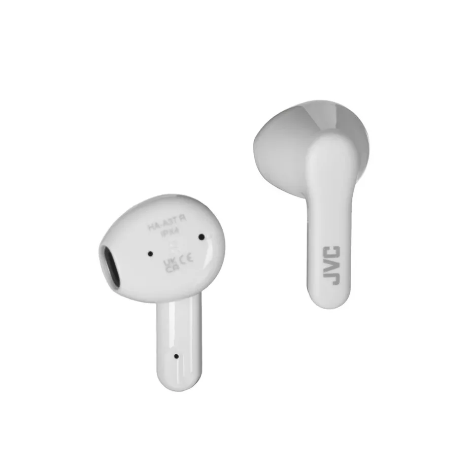 JVC HAA-3TWU valged juhtmevabad in-ear kõrvaklapid laadimiskarbi ja mikrofoniga, Bluetooth 5.1, 7,5+22h aku