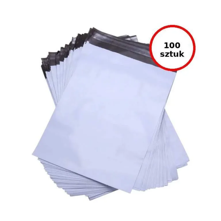 K6 FB06 400x500 mm 50 µm valge/must LDPE isekleepuv postifooliumümbrik, 100 tk
