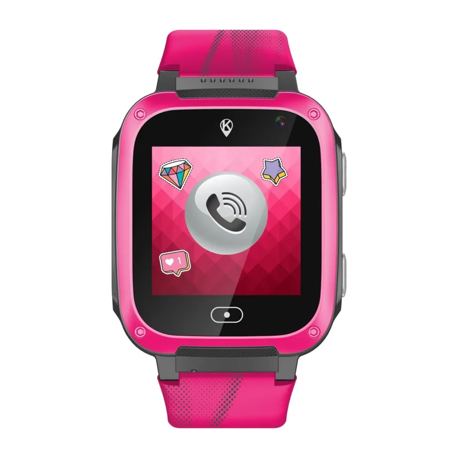 KiDiZ KIDI KW_M_BSC_R 1,4″ roosa/silikoon nutikell lastele, kõne ja kaameraga, LBS asukohamääramisega, 2G, SOS-nupuga – 3