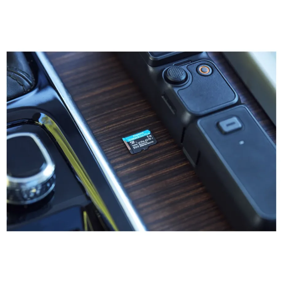 Kingston Canvas Go Plus Gen4 SDCG4/1TB 1TB microSDXC kaart 200MB/s V30 U3 A2 must/türkiis koos SD-adapteriga – 3