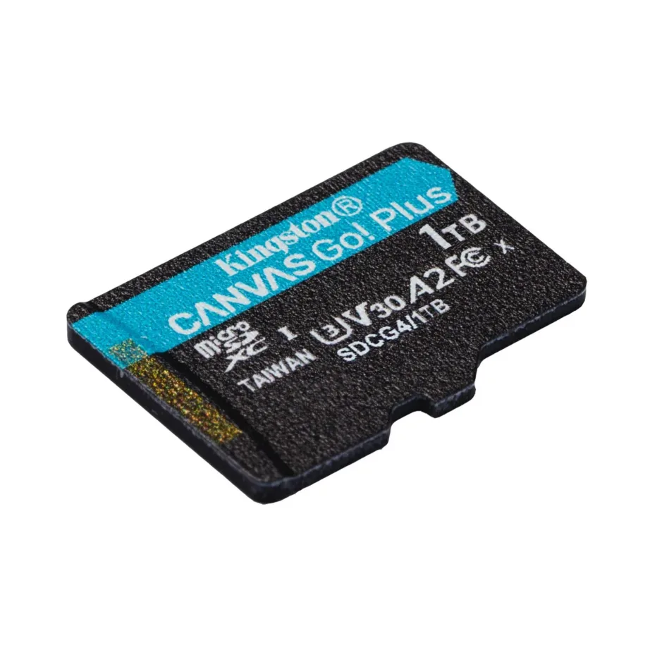 Kingston Canvas Go Plus Gen4 SDCG4/1TB 1TB microSDXC kaart 200MB/s V30 U3 A2 must/türkiis koos SD-adapteriga – 9