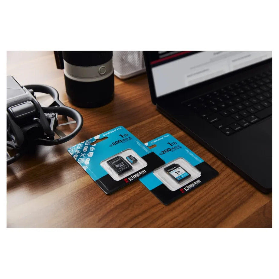 Kingston Canvas Go! Plus SDG4/1TB 1TB 200MB/s UHS-I U3 V30 SDXC mälukaart, must – 4