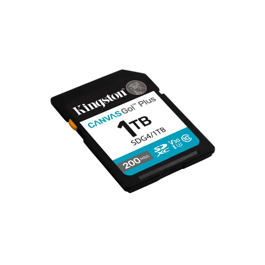 Kingston Canvas Go! Plus SDG4/1TB 1TB 200MB/s UHS-I U3 V30 SDXC mälukaart, must – 5