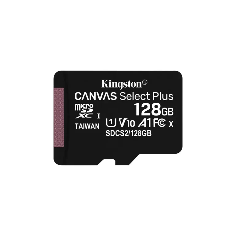 Kingston Canvas Select Plus SDCS2/128GBSP 128GB microSDXC UHS-I Class 10 A1 U1 V10 must Android-seadmete mälukaart ilma adapterita
