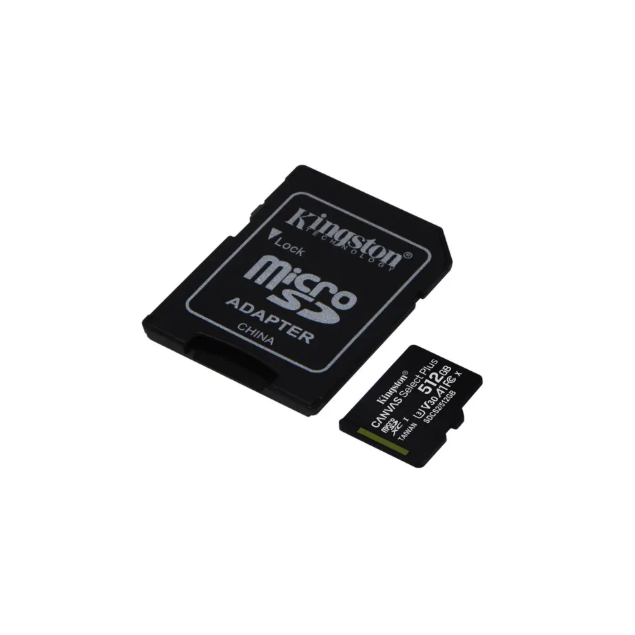 Kingston Canvas Select Plus SDCS2/512GB 512GB microSDXC UHS-I U3 V30 A1 mälukaart 100MB/s Androidi seadmetele, SD-adapteriga – 2