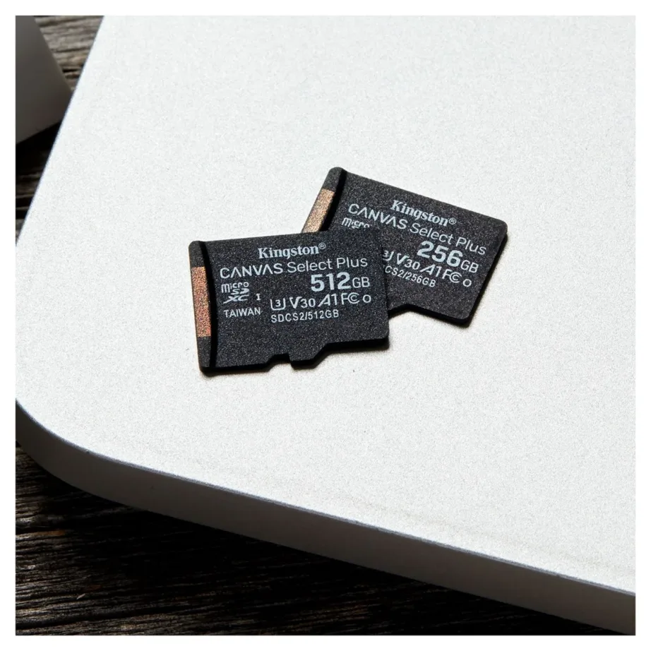 Kingston Canvas Select Plus SDCS2/512GB 512GB microSDXC UHS-I U3 V30 A1 mälukaart 100MB/s Androidi seadmetele, SD-adapteriga – 8