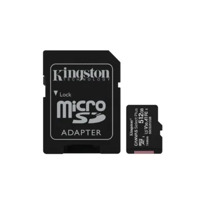 Kingston Canvas Select Plus SDCS2/512GB 512GB microSDXC UHS-I U3 V30 A1 mälukaart 100MB/s Androidi seadmetele, SD-adapteriga
