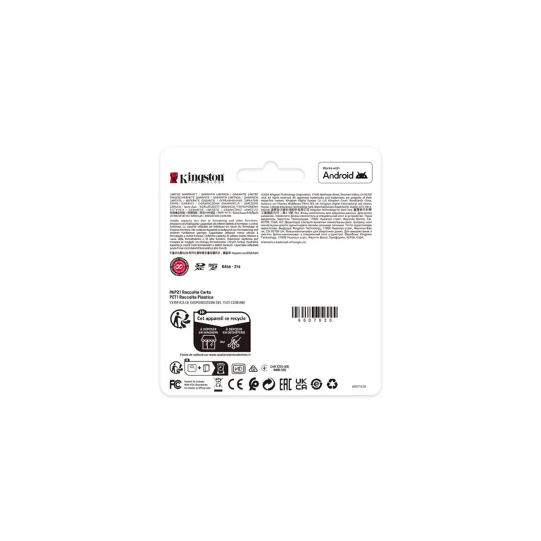 Kingston Canvas Select Plus SDCS3/512GB 512GB microSDXC UHS-I A1 U3 V30 150MB/s mälukaart SD-adapteriga
