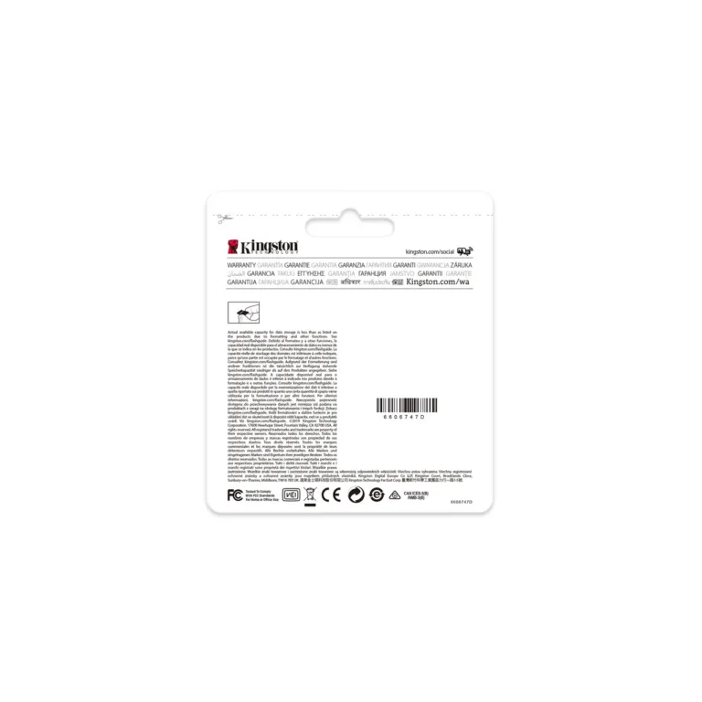 Kingston High Endurance SDCE/128GB 128GB microSD Class 10 UHS-I U1 A1 mälukaart, 95 MB/s lugemiskiirus, IPX7 veekindel, valge/must, 1 tk pakendis
