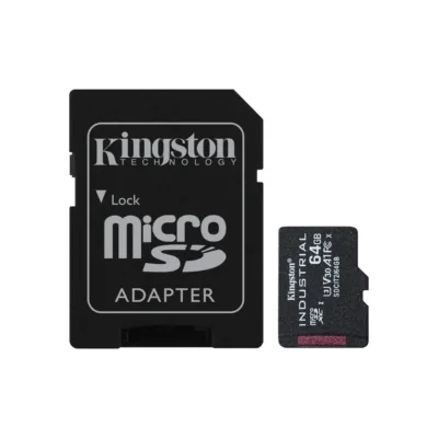 Kingston SDCIT2/64GB 64 GB UHS-I U3 V30 A1 MicroSDXC mälukaart must, SD-adapteriga, tööstuslik -40...85°C