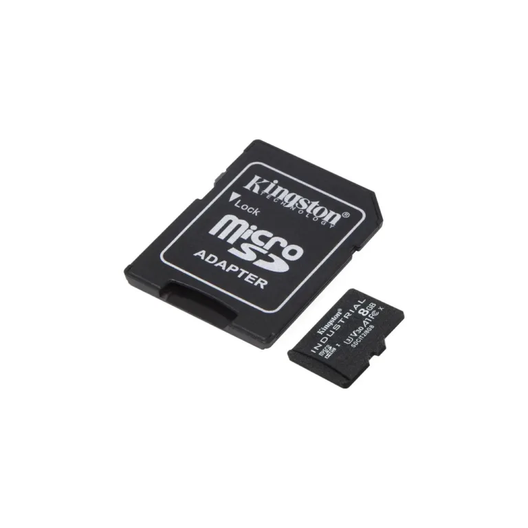 Kingston SDCIT2/8GB 8GB tööstuslik MicroSDHC UHS-I U3 V30 A1 Class 10 mälukaart, töötemperatuur -40–85°C, SD-adapteriga, must
