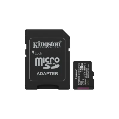 Kingston SDCS3/128GB 128GB microSDXC UHS-I A1 150MB/s mälukaart ja SD-adapter