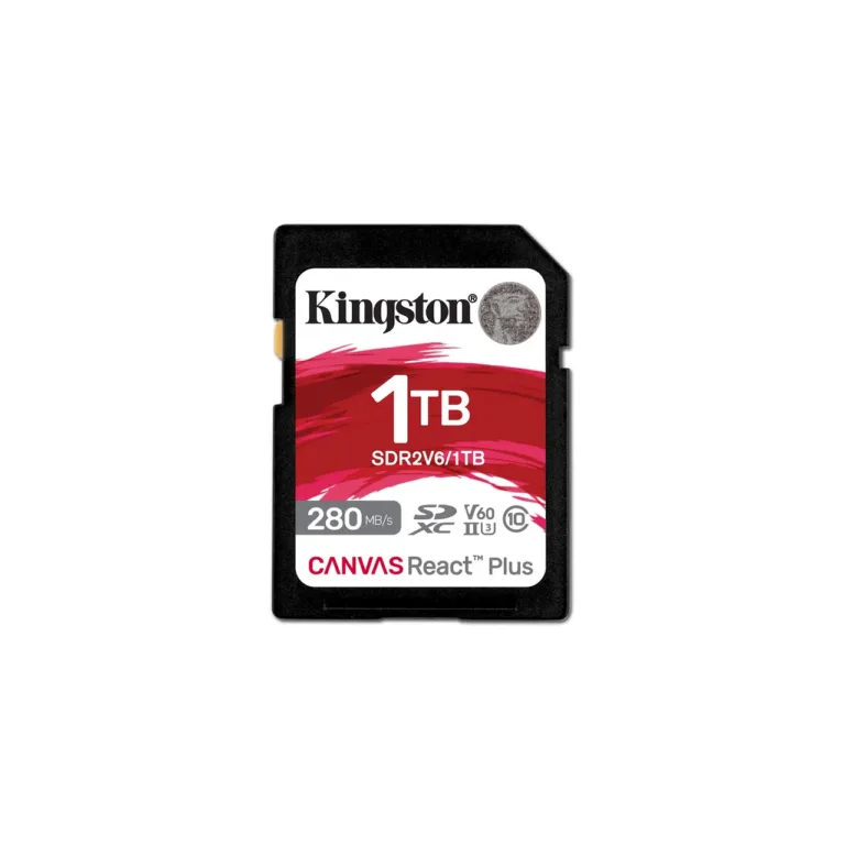 Kingston SDR2V6/1TB 1TB SDXC UHS-II V60 U3 280MB/s mälukaart professionaalseks 4K/Full HD salvestamiseks