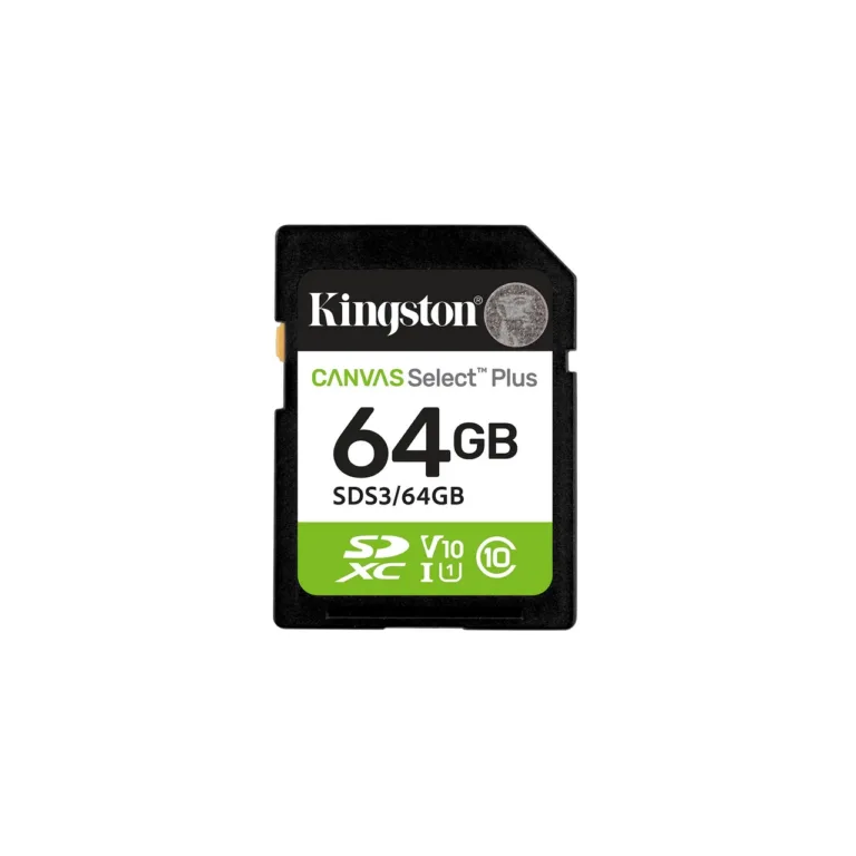 Kingston SDS3/64GB 64GB SDXC UHS-I U1 V10 mälukaart 100MB/s lugemiskiirusega