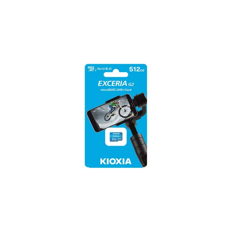 Kioxia LMEX2L512GG2 512GB MicroSDHC Class 10 UHS-III A1 V30 sinine mälukaart, veekindel ja löögikindel
