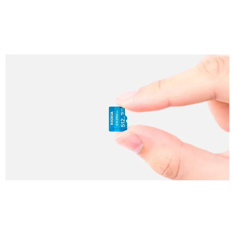 Kioxia LMEX2L512GG2 512GB MicroSDHC Class 10 UHS-III A1 V30 sinine mälukaart, veekindel ja löögikindel