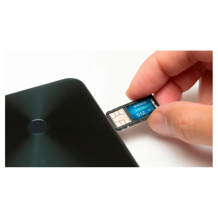 Kioxia LMEX2L512GG2 512GB MicroSDHC Class 10 UHS-III A1 V30 sinine mälukaart, veekindel ja löögikindel – 4