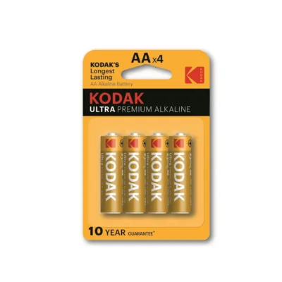 Kodak Ultra Premium AA 1,5V alkaalipatareid 4 tk blisterpakendis, raskmetallivabad