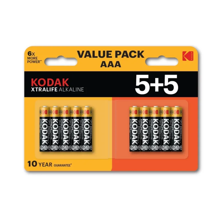 Kodak XTRALIFE 30423466 10 tk AAA 1,5V leelispatareid blisterpakendis, kuni 10 aastat säilivusaega